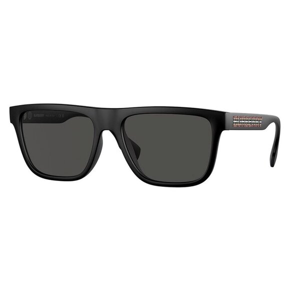 NWT BURBERRY SUNGLASSES MEN BLACK GREY - Picture 1 of 3